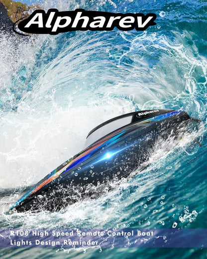 2 Packs RC Boat with Case, 20+ MPH Remote Control Boat for Pool Lake, RC Toys for Adults Kids